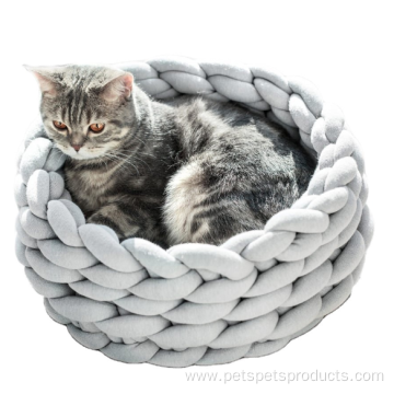 shag line pet nest durable warm cat bed